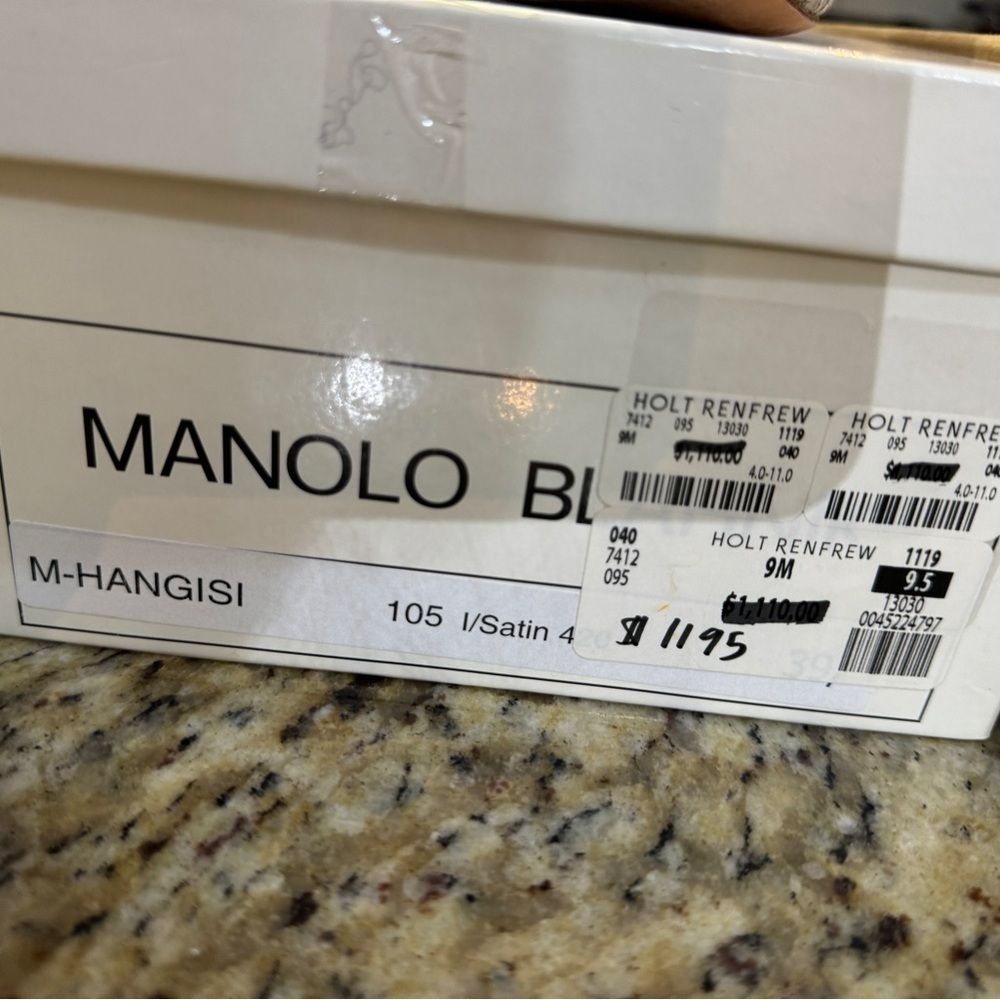 BNWT Manolo Blahnik Floral Print Satin BB Pumps - 39.5 - Picture 8 of 14